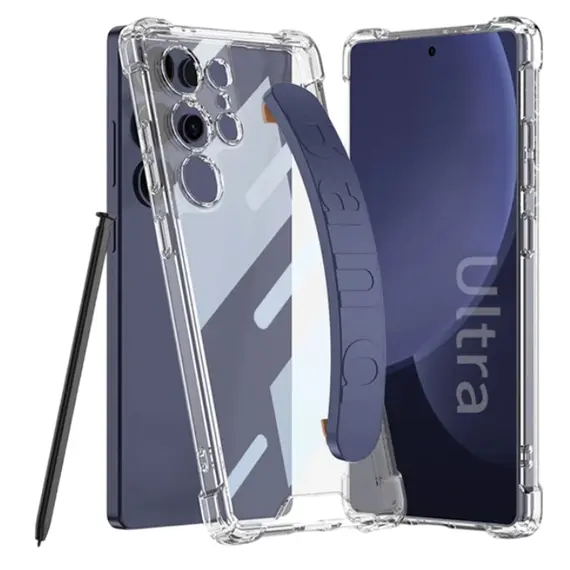 Mobile Case TVC GKK 10873 For Samsung S25 Ultra Case Airbag Shockproof Phone Cover with Wrist Strap - Blue