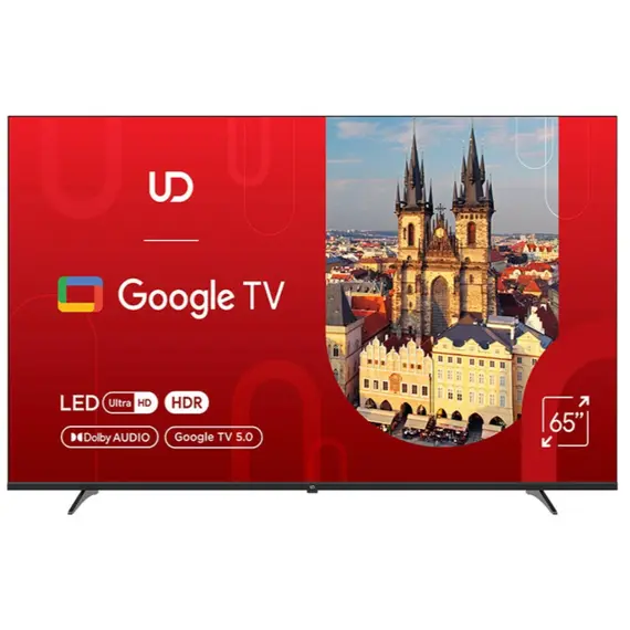 TV UDTV UD 65GUC5210 Google TV 16:9 3840x2160 178*/178* 300cd/m2 BT5.1 WiFi RJ45 Cl+ HDMIx2 USB2.0 DVB-T/T2/C/S2
