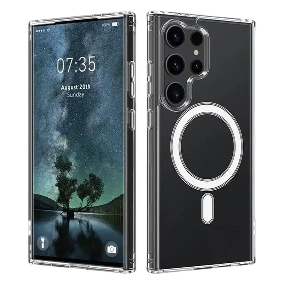 TVC Samsung Galaxy S25 Ultra Clear Case TPU+Acrylic Magnetic Phone Cover Compatible with MagSafe