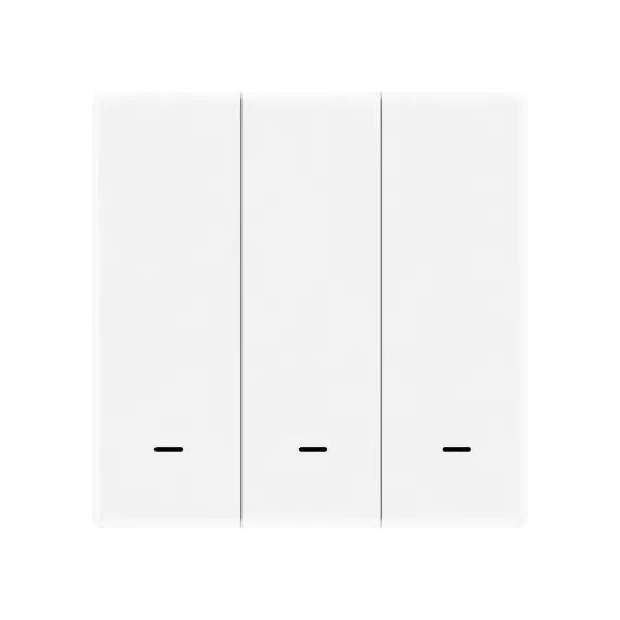 Smart Scene Switch Moes ZT-B-EU3-MS, Zigbee, 3 Gang, 9 Scenes, Battery Powered, White