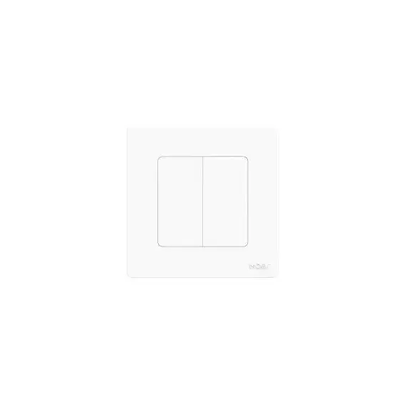 Smart Switch Moes ZS-SR-EU2-WH-MS Star Ring, Zigbee 3.0, 2 Gang Push Button, 10A, White