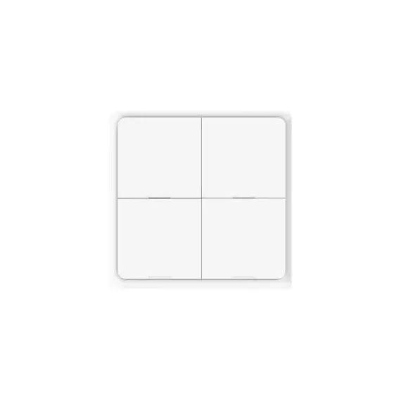 Scene Switch Moes ZT-SY-EU4S-WH-MS Zigbee, 4 Gang, 12 Scenes, Battery Powered, Wireless, White