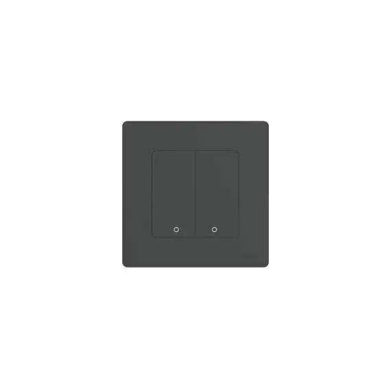 Smart Switch Moes ZS-SR-EU2-GY-MS Star Ring, Zigbee 3.0, 2 Gang Push Button, 10A, Grey