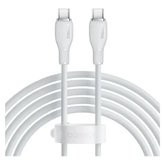 Cable Baseus P10355702221-B2 Pudding Series Fast Charging Cable Type-C to Type-C 100W 2m Stellar White