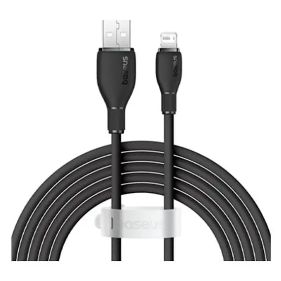 Cable Baseus Pudding Series Fast Charging Cable USB to Lightning 2.4A 1.2m P10355700111-B1 Black