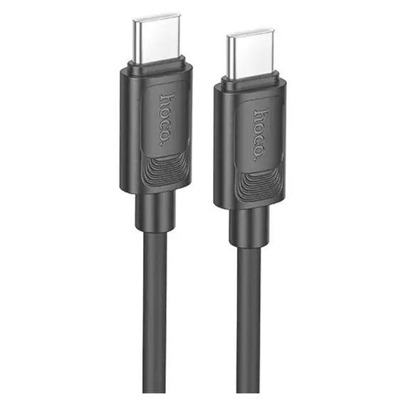 Cable Hoco X122 Benefit USB-C to USB-C, 60W, Silicone, 1 m, Black