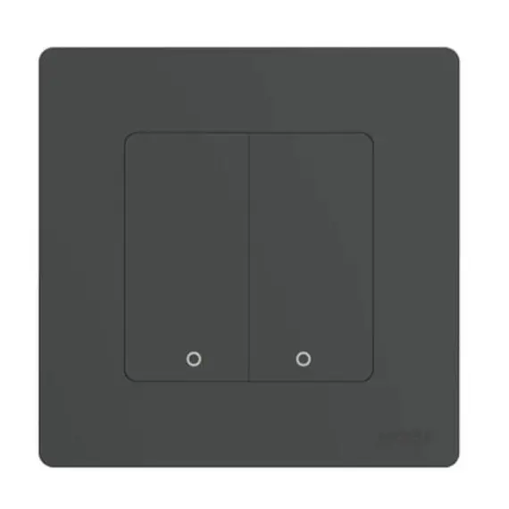 Smart Switch MOES Star Ring 2nd Gen WS-SR-EU2-L-GY-MS, Wi-Fi, 2 Gang, Grey