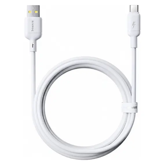 Cable Baseus Silky Fast Charging Data Cable USB-A to USB-C 3A 1m P10377703213-02 White