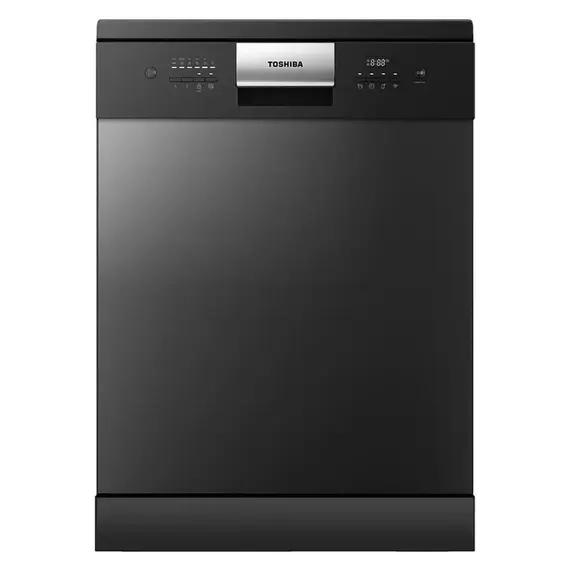 Dishwasher Toshiba DW-14F7(B)-CIS, 14 Place Settings, 8 Programs, Inverter, Black