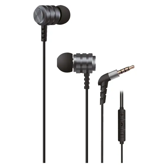 Earphones 2E 2E-IEX1GY X1 Extra Bass, Wired, with Mic, Grey
