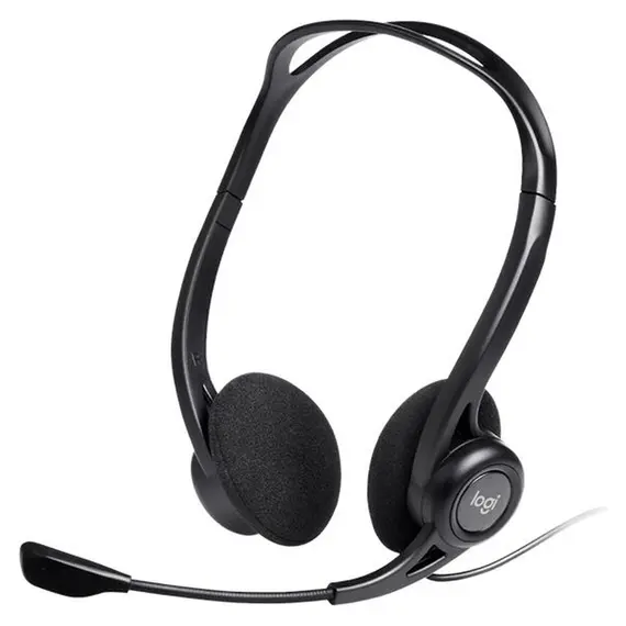 Headset Logitech Corded Stereo Headset PC960 USB 981-000100 Black