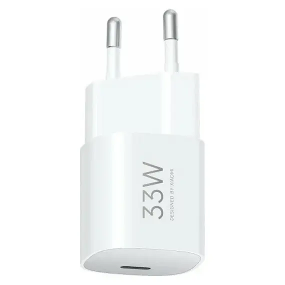 Mobile Charger Xiaomi 33W Nano Power Adapter, 33W, Type-C, GaN, White