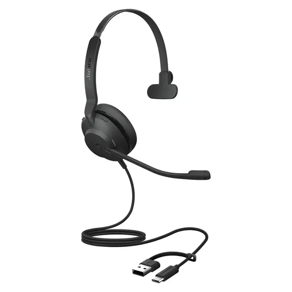 Headset Jabra Evolve2 30 SE 23189-899-779, USB-C/A, MS Mono, Black