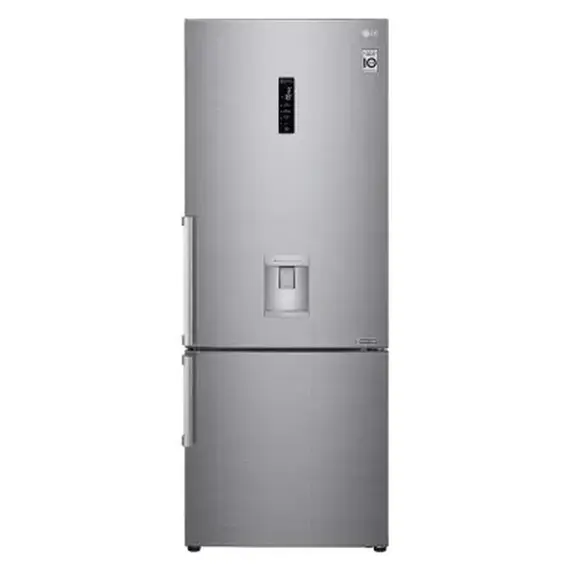 Refrigerator LG GC-GR-F589BLCM.APZQMER Bottom Freezer, 446 L, Smart Inverter, DoorCooling+, Water Dispenser, Wi-Fi, Platinum Silver