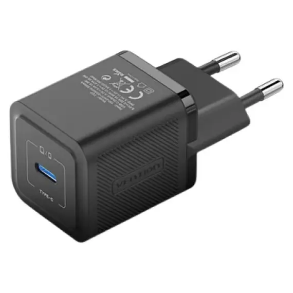 Charger Vention FEPB0-EU 1-Port USB-C GaN Charger 20W Black