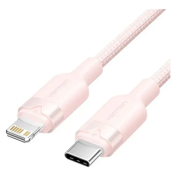 Cable Vention LALPF USB 2.0 Type-C to Lightning 27W PD Fast Charging Cable 1m Pink
