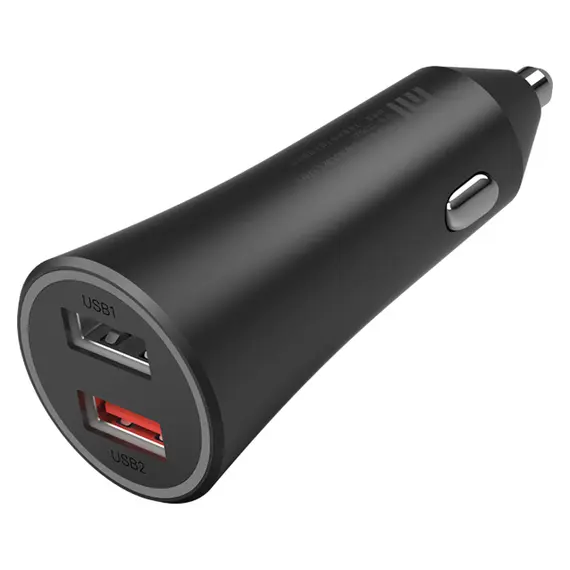 Car Charger Xiaomi Mi 37W Dual-Port Car Charger GDS4147GL (CC06ZM), 2x USB-A, 27W, Black