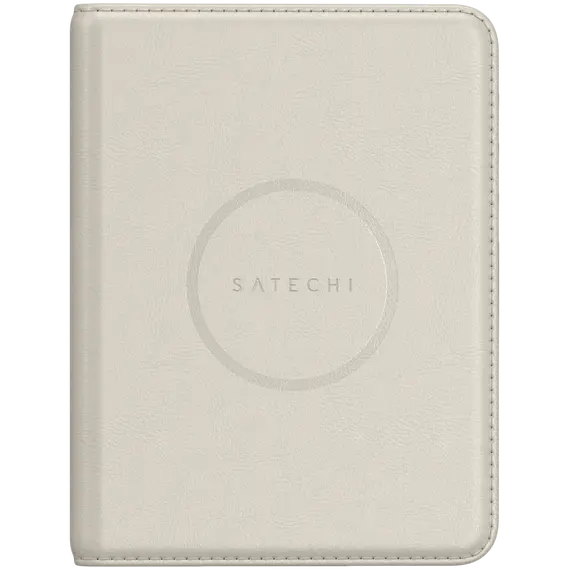 Passport Cover Satechi Vegan-Leather FindAll Passport Cover ST-VPCW, Apple Find My, RFID Protection, Wireless Charging, Sand