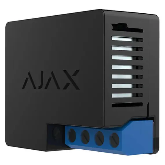 Smart Relay Ajax Relay Jeweller, Wireless, Dry Contact, 7–24V, up to 1000 m Range, Black