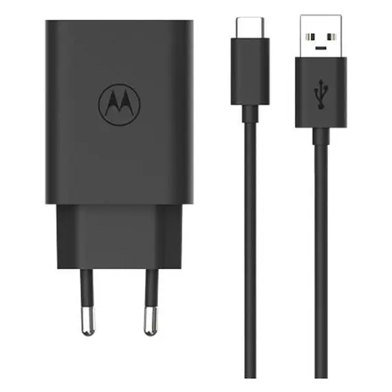 Charger Motorola TurboPower 33W, USB-A, with USB-A to USB-C Cable 1 m, Black