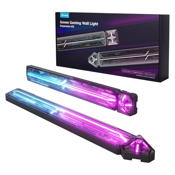 Lighting Govee Gaming Wall Light Expansion Kit H6063, 2 Light Sections + 2 Connectors, RGBIC, H10630A5