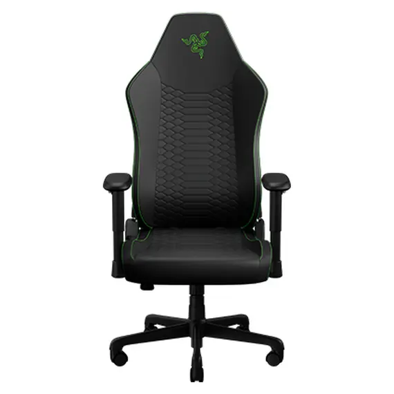 Gaming Chair Razer Iskur V2 X NewGen RZ38-05310700-R3G1, Gen-2 EPU Leather CoolTouch, 2D Armrests, Black/Green