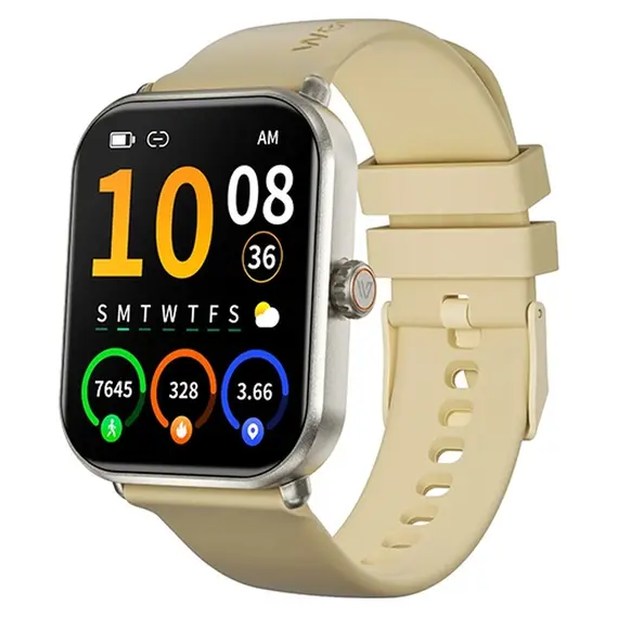 Smart Watch Weofly Active 2, 1.85" IPS, Bluetooth Calling, IP68, Gold