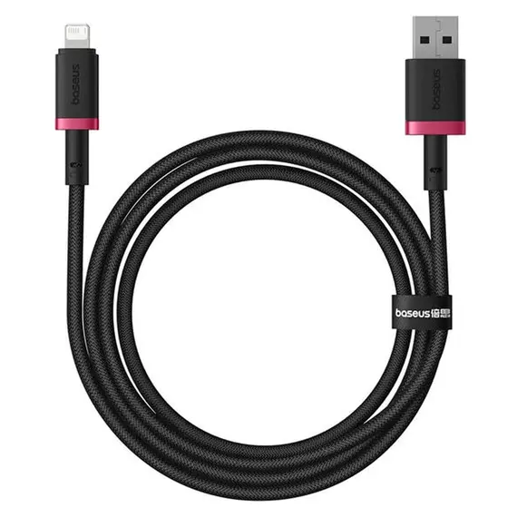 USB Cable Baseus Dura Series Fast Charging Cable USB to Lightning 2.4A 1m P10377801U01-01, Red/Black