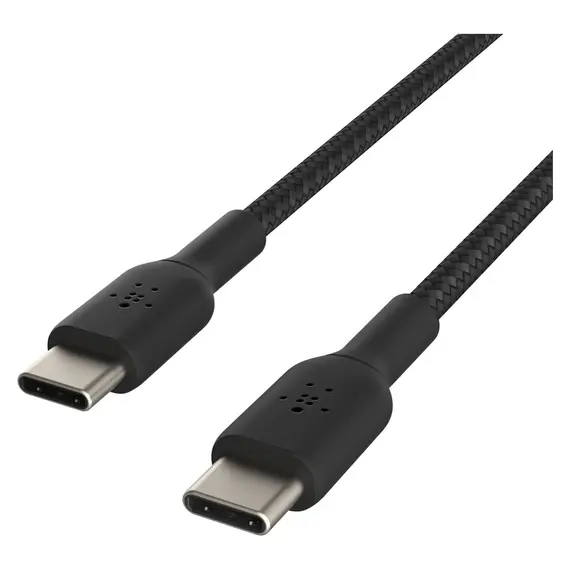 USB Cable Belkin BoostCharge Braided USB-C to USB-C Cable 60W, 1m, Black CAB004bt1MBK
