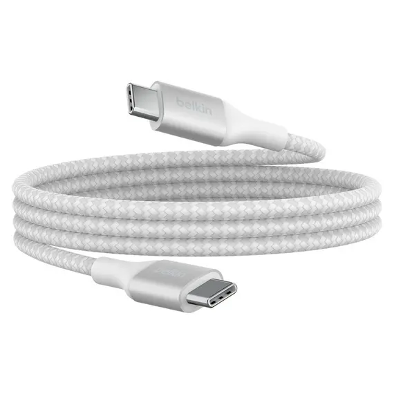 USB Cable Belkin CAB015bt1MWH BoostCharge USB-C to USB-C Braided Cable 240W, 1m, White