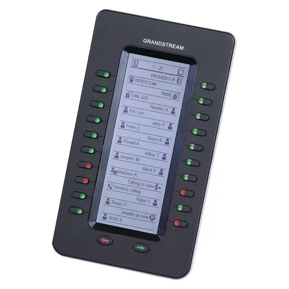 Expansion Module Grandstream GXP2200EXT for GXP2140/GXP2170/GXV3240, 20 programmable buttons, 2 pages (40 contacts), 128x384 LCD
