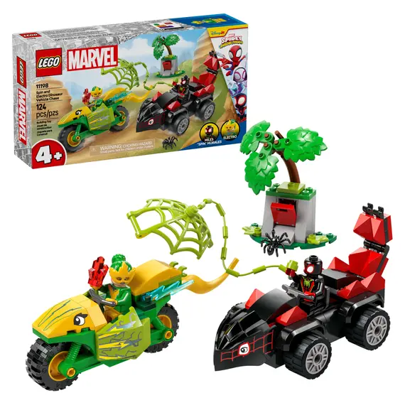 LEGO Constructor Marvel Spidey 11198 Spin and Electro Dinosaur Vehicle Chase