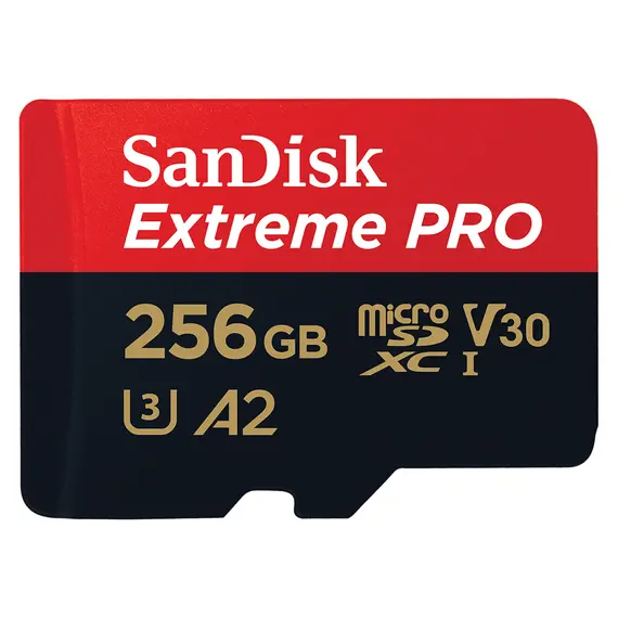 Memory Card SanDisk 256GB Extreme PRO microSDXC UHS-I V30 A2 200MB/s SDSQXCD-256G-GN6MA