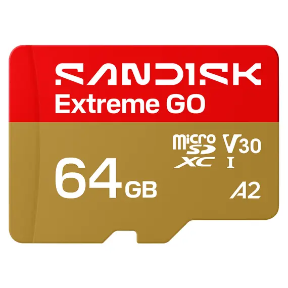 Memory Card SanDisk 64GB Extreme GO microSDXC UHS-I Card 170MB/S U3 V30/4K/A2 SDSQXGN-064G-GN6MN