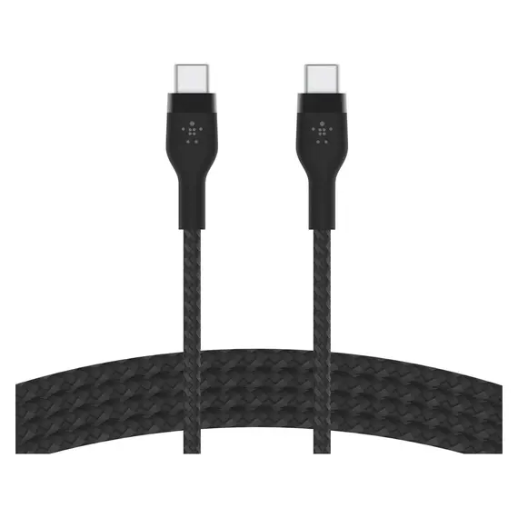 Cable Belkin BoostCharge PRO Flex USB-C to USB-C Braided Silicone Cable 60W 1M CAB011bt1MBK Black