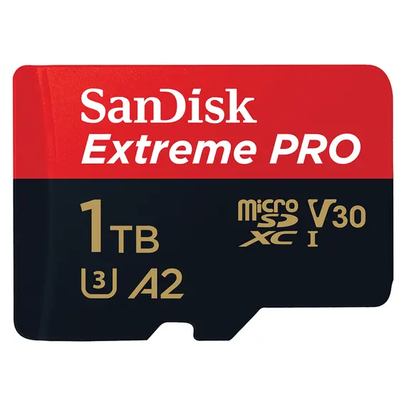 Memory Card SanDisk 1TB Extreme PRO microSDXC UHS-I 200MB/s A2 V30 U3 + SD Adapter SDSQXCD-1T00-GN6MA