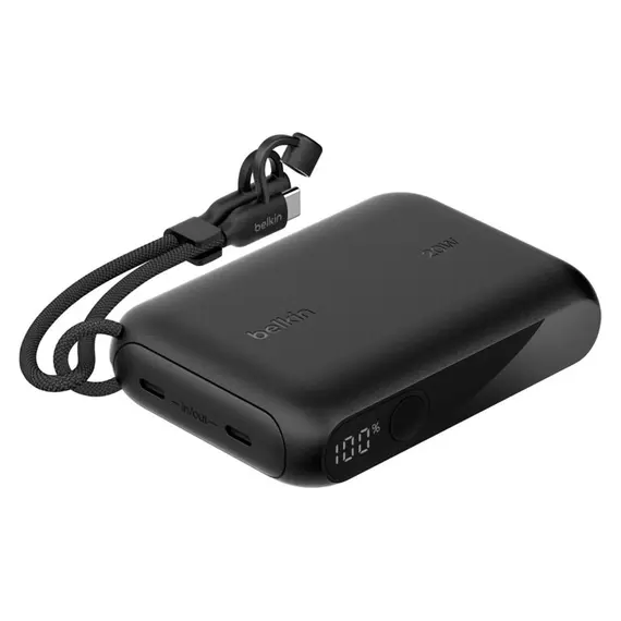Power Bank Belkin BoostCharge Power Bank 10000mAh 20W Digital Display BPB027HQBK, 2x USB-C, Black