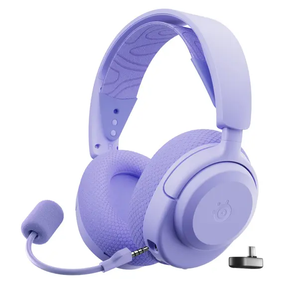 Headset SteelSeries Arctis Nova 3 Wireless for PC 61778, 2.4GHz + Bluetooth 5.3, 40mm, Lavender