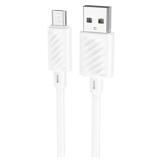 Cable Hoco X88 Gratified USB to Micro-USB, 2.4A, 1m, White