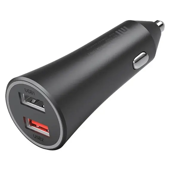 Car Charger Xiaomi Mi 37W Dual-Port Car Charger GDS4147GL CC06ZM, 2x USB-A, 37W, Black