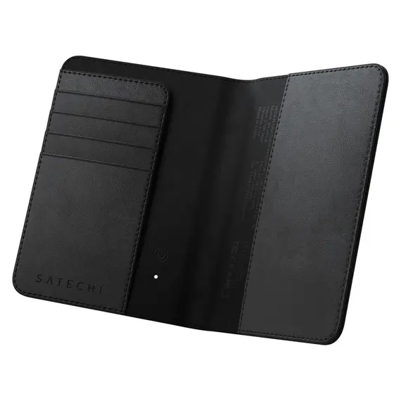 Passport Cover Satechi Vegan-Leather FindAll Passport Cover ST-VPCK, Apple Find My, RFID Protection, Wireless Charging, Black