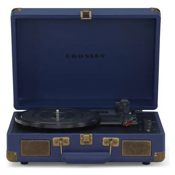 Record Player Crosley Cruiser Plus CR8005F-NV, Bluetooth In/Out, 3 Speeds, Built-in Speakers, Navy
