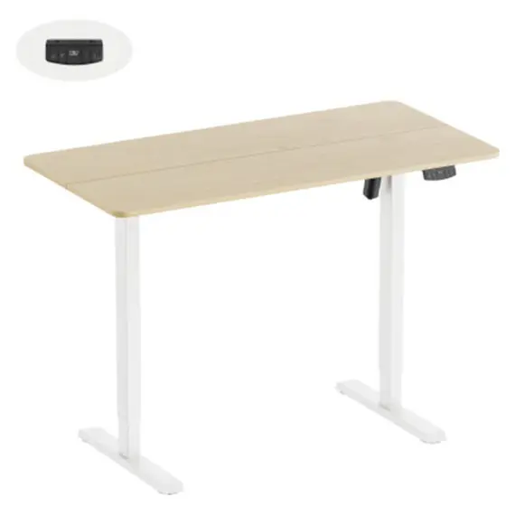 Sit-Stand Desk Vertex VX-1SSD-02NW Electric, 1200 mm, 745-1205 mm, Natural Wood/White