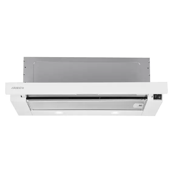 Cooker Hood ARDESTO HT-F700MW, Telescopic, 60 cm, 450 m³/h, 2x1W LED, Push-Button Control, White