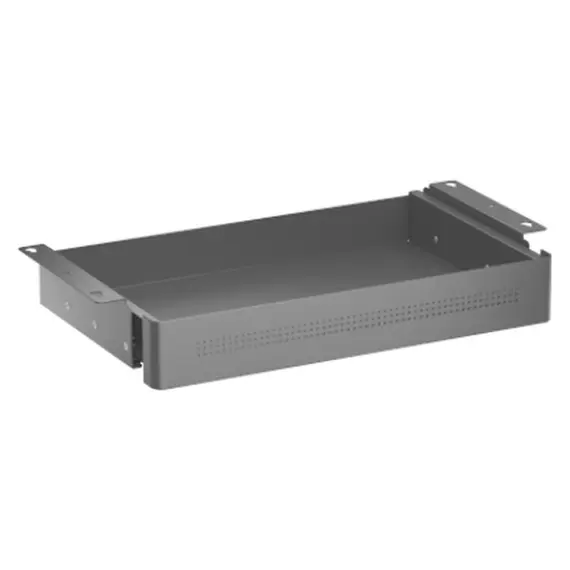Under-Desk Drawer Vertex VX-UDSD-488B Storage Drawer (Standard Size), 488x266~462x73 mm, Black