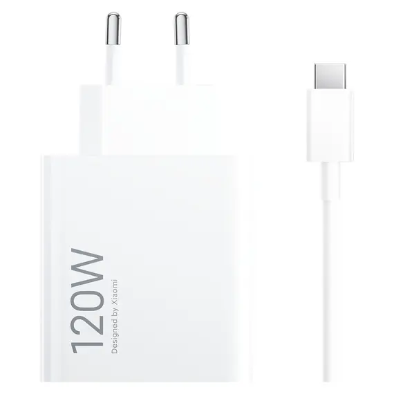 Mobile Charger Xiaomi 120W HyperCharge Combo (Type-A) MDY-14-EE, 120W, USB-A + USB-C Cable, EU, White