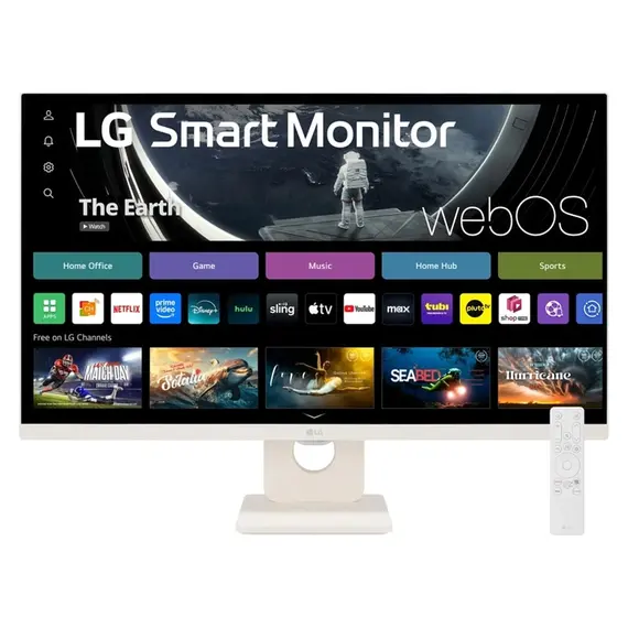 Monitor LG 27U511SA-W Smart, 27" FHD IPS 100Hz, webOS, Wi-Fi, Bluetooth, 2xHDMI, 2xUSB, 2x5W Speakers, White
