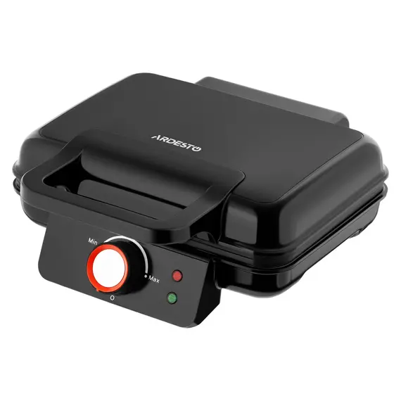 Waffle Maker ARDESTO SM-L100LWAFFLE, 1200W, Thick Waffles, 23×16.8 cm Plates, Temperature Control, Black