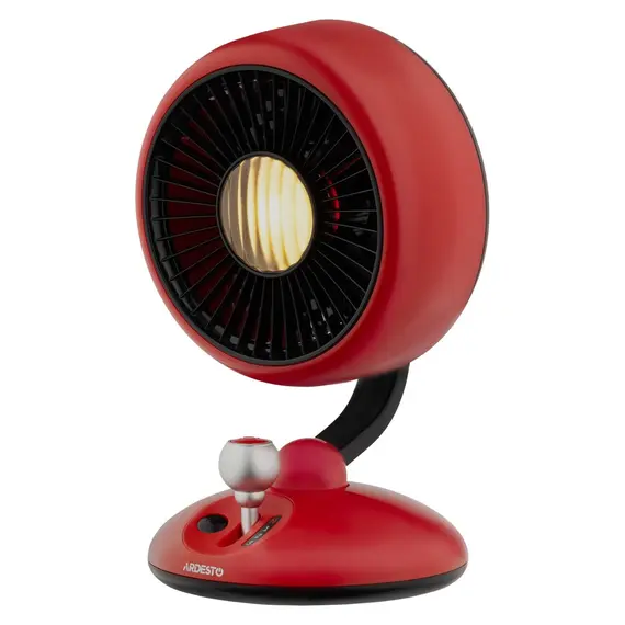 Fan ARDESTO FT-F3600RD AviaFan Desktop, 12 cm, Rechargeable 3600mAh, LED Light, USB Type-C, Red