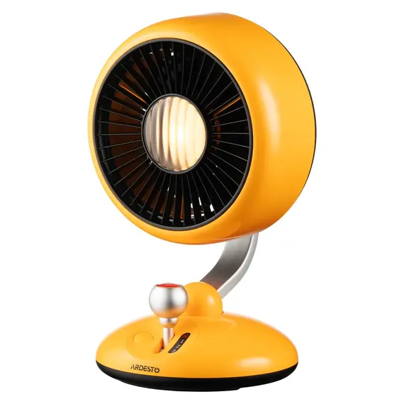 Fan ARDESTO FT-F3600Y AviaFan Desktop, 12 cm, Rechargeable 3600mAh, LED Light, USB Type-C, Yellow